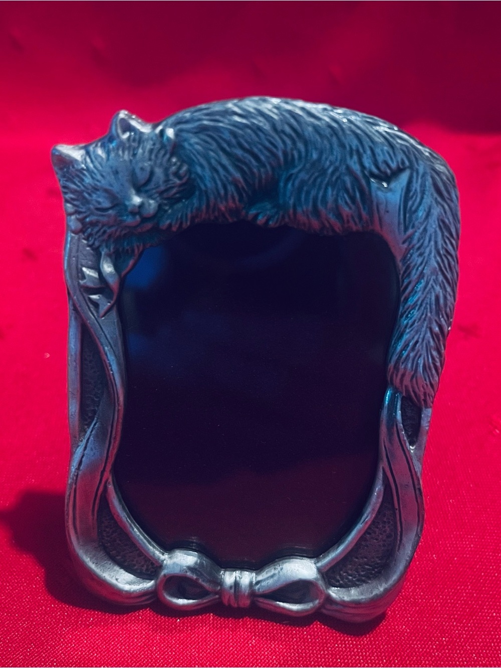 Decorative Cat Frame for Pets - Silver Finish